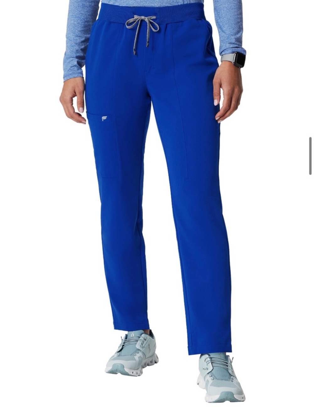 Fabletics Women's Cobalt Blue Drawstring Performance Scrub pant